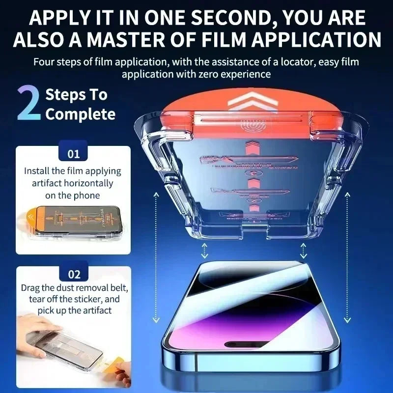 Matte Frosted Glass Screen Protector – Anti-Glare, Oleophobic, Dust-Free for iPhone 11–16 Series